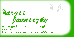margit jamniczky business card